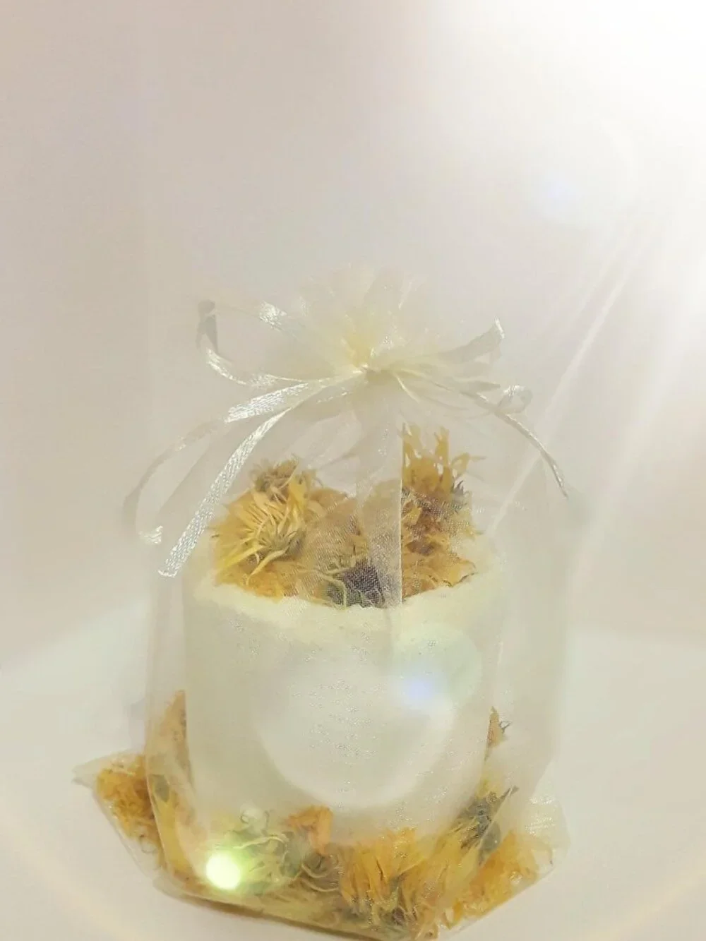 100 pc IVORY Organza FAVOR BAGS Drawstring 6